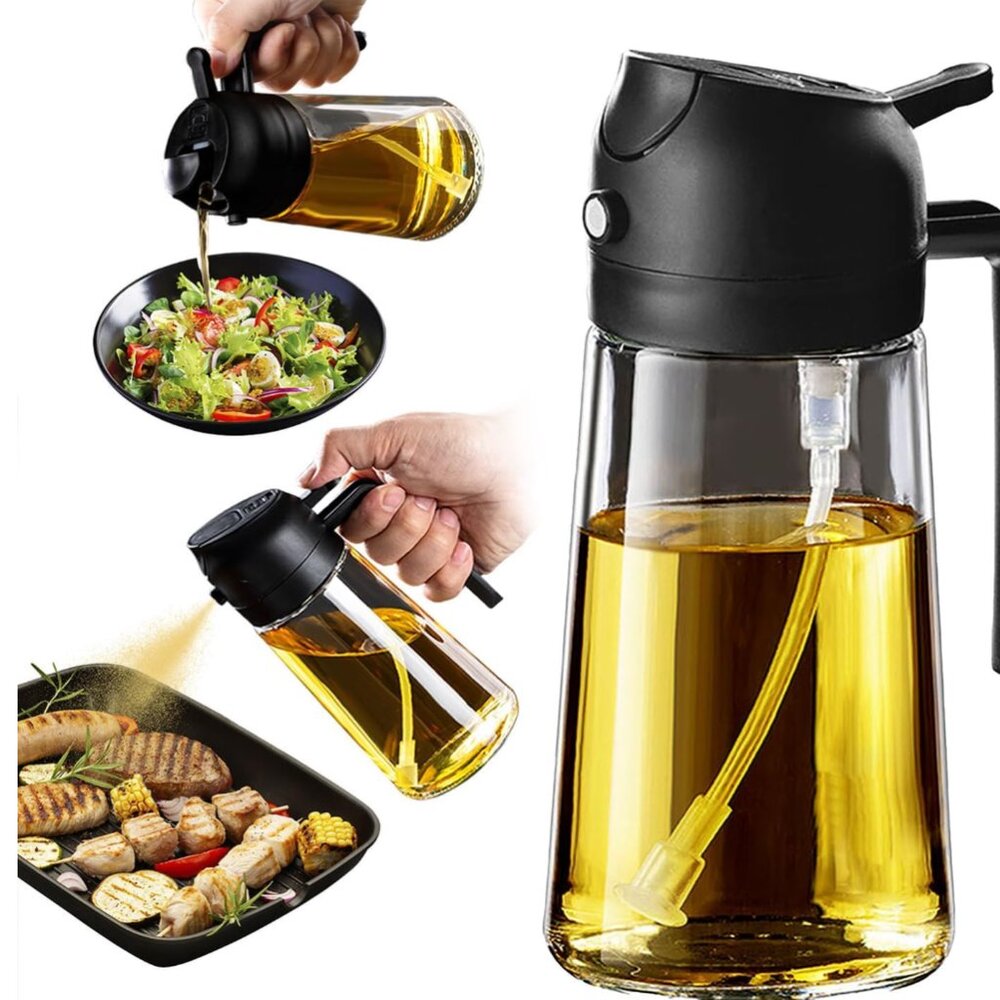 Olive Oil Sprayer – 2-in-1 Dispenser for Cooking, Air Fryer